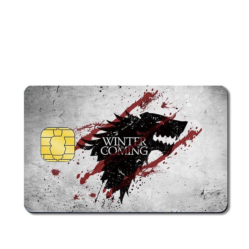 Autocollant Carte Bancaire Winter is Coming
