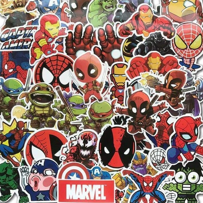 Super Hero Stickers, sticky decals