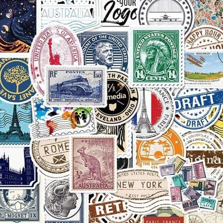 Stickers Voyage Timbres