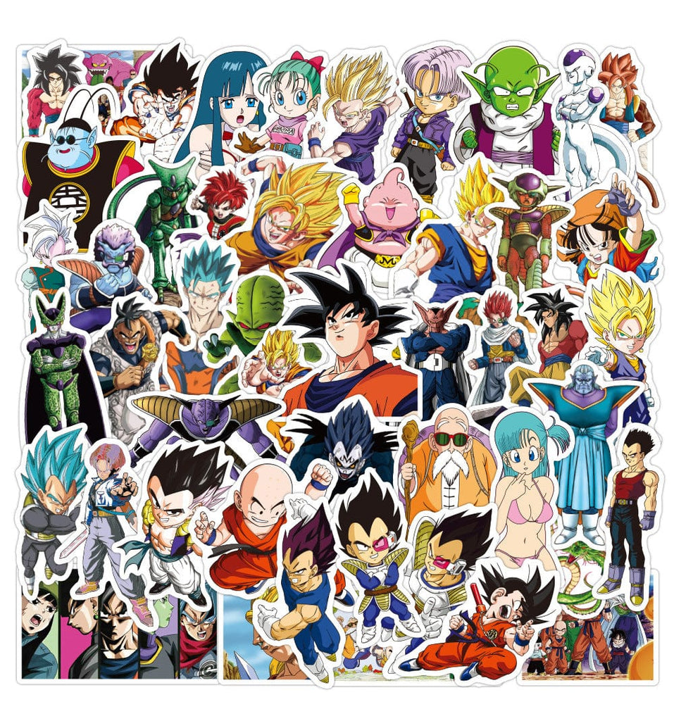 Dragon Ball Z Sticker Pack 50pcs Dragon Ball Laptop Sticker
