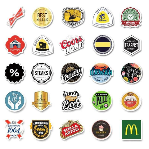 50 Mini Stickers Bière, Lot 50 Mini Autocollants Bière, Chopedebiere