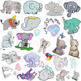 Stickers Kawaii Elephant pour bureau