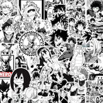 Stickers Manga<br> Noir et Blanc (50 pcs) Sticky Stickers