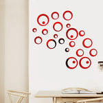 Stickers Miroir Design 24pcs-Red Sticky Stickers