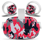 Stickers Oculus Quest 2 VR Camouflage Rouge