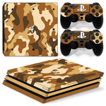 Stickers PS4 Pro Camouflage Marron