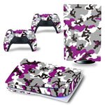 Stickers PS5<br> Camouflage Gris et Mauve Sticky Stickers