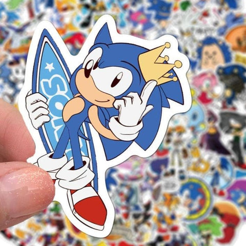 Pack of 100 Sonic Stickers, sticky decals