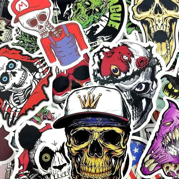 Sticker Tête De Mort - Stickers Tête De Mort