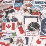 Stickers Vintage<br> Voyage (90 pcs) Sticky Stickers